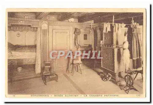 Strasbourg Cartes postales Musee alsacien La chambre paysanne