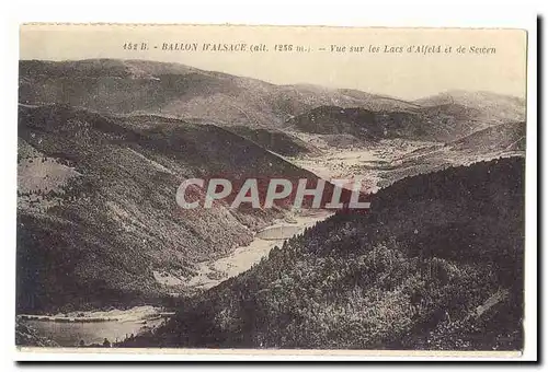 Ballon d�Alsace (alt 1256m) Ansichtskarte AK Vue sur les lacs d&#39Alfeld et de Sewen