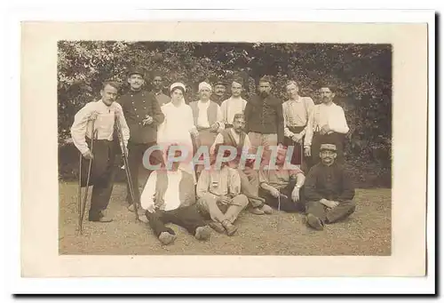 Carte photo Ansichtskarte AK Soldats (miliaria) Hopital Blesses