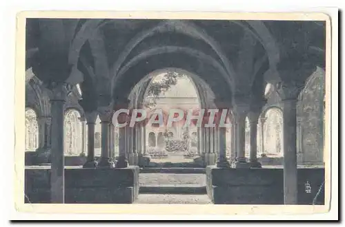 L�abbaye de Fontfroide pres Narbonne Ansichtskarte AK Interieur de la salle capitulaire et vue sur le cloitre