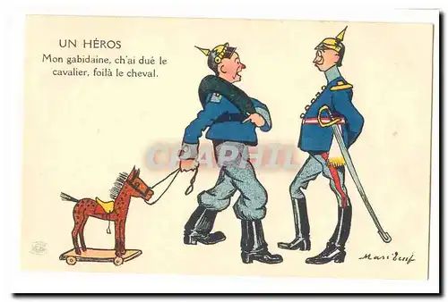 Cartes postales Un heros Mon gabidaine chai due le cavalier foila le cheval