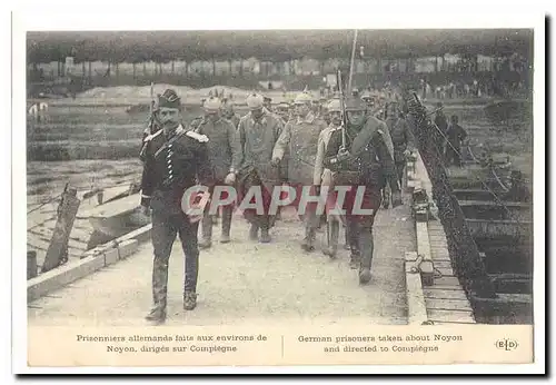 Ansichtskarte AK Prisonniers allemands faits aux environs de Noyon diriges sur Compiegne