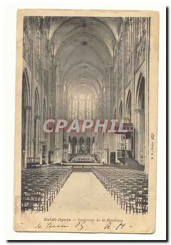 Saint Denis Cartes postales Interieur de la basilique