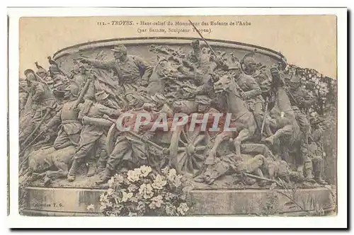 Troyes Cartes postales moderne Haut relief du monument des enfants de l&#39Aube (par Briden sculpteur Troyen)