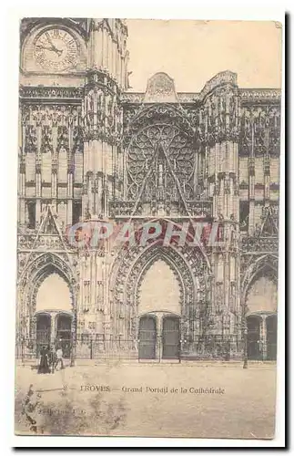 Troyes Cartes postales moderne Grand portail de la Cathedrale