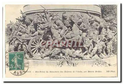 TRoyes Cartes postales Bas relief du monument des enfants de l'Aube par Desire Briden