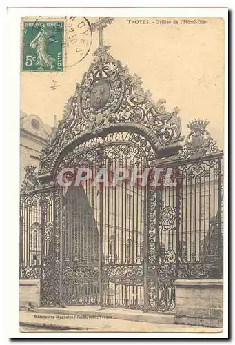 Troyes Cartes postales Grilles de l'hotel Dieu