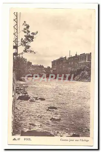 Foix Cartes postales Contre jour sur l&#39Ariege