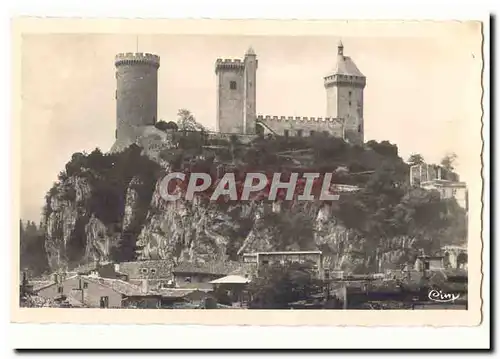 Foix Moderne Karte Le chateau vu du nord