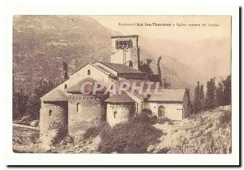 Environs d&#39Ax les Thermes Ansichtskarte AK Eglise romane de Verdun