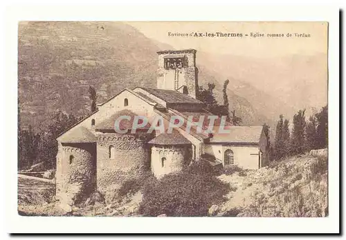 Environs d&#39Ax les Thermes Cartes postales Eglise romane de Verdun