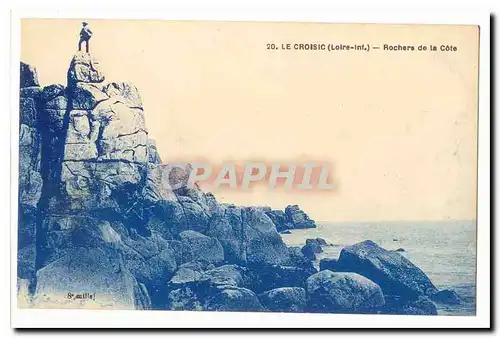 Le Croisic Cartes postales Rochers de la cote