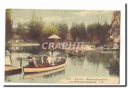 Paris Cartes postales Buttes Chaumont Les bateaux passeurs