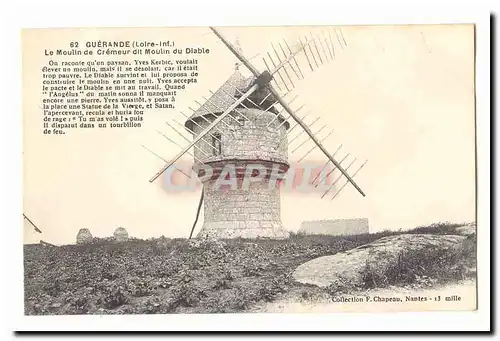 Guerande Ansichtskarte AK Le moulin de cremeur dit moulin du diable (mill)