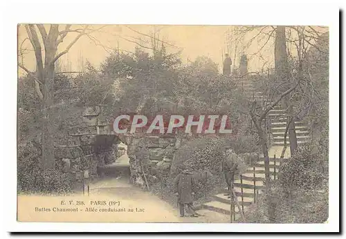 Paris (19eme) Cartes postales Buttes Chaumont Allee conduisant au lac