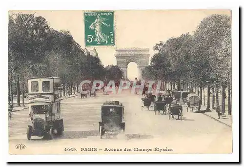 Paris (8eme) Ansichtskarte AK Avenue des Champs Elysees (voiture bus)