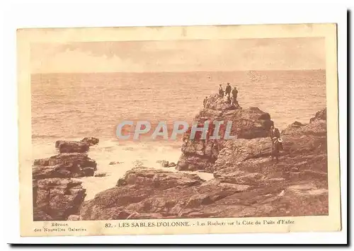 Les Sables d&#39Olonne Cartes postales Les rochers sur la cote du puits d&#39enfer