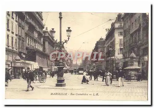 Marseille Cartes postales Rue Cannebiere (tres animee)