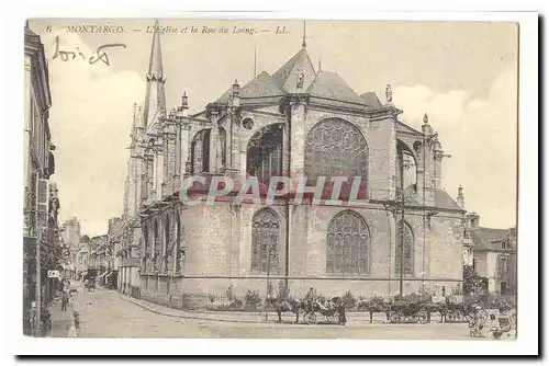 Montargis Cartes postales L&#39eglise et la rue du Loing