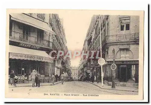 Nantes Ansichtskarte AK Place Graslin Rue Crebillon (oanneau Exposition Art Decoratif moderne Pharmacie Grand Caf