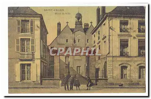 Saint Calais Cartes postales Hotel de ville (toilee rare)