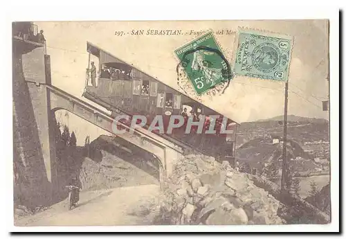 Espagne Espana Spain San Sebastian Cartes postales Funiculaire TOP (train tramway)