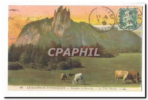 Le Dauphine pittoresque Ansichtskarte AK Environs de Grenoble Les trois pucelles (vaches)