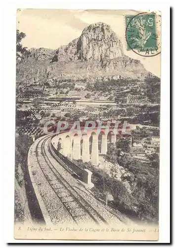 Ligne du sud Cartes postales Le viaduc de la Cagne et le Baou de St Jeannet