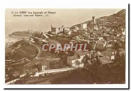 La Turbie Cartes postales Vue generale et Monaco