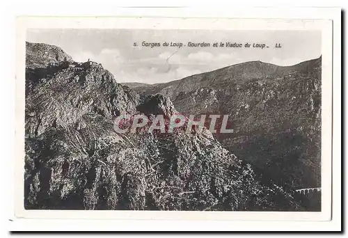 Gorges du Loup Cartes postales Gourdon et le viaduc du Loup