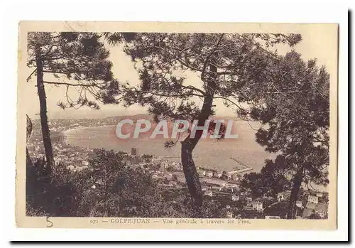 Golfe Juan Cartes postales Vue generale a travers les pins