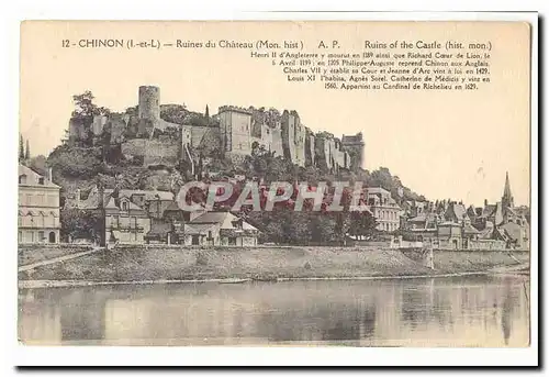 Chinon Cartes postales Ruines du chateau