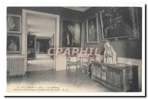 Villandry Cartes postales Le Chateau Galerie renfermant la collection Carvalho