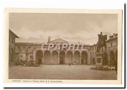 Italie Italia Firenze Cartes postales Piazza e Chiesa della S S Annunciata