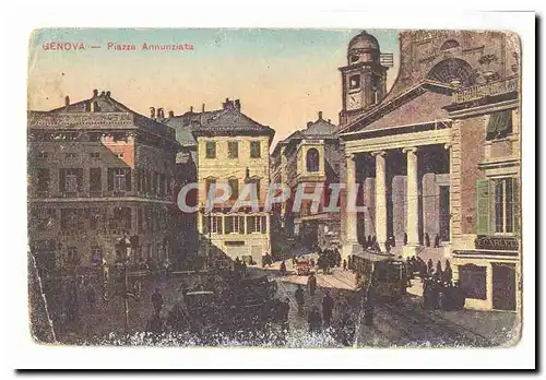 Italie Italia Genova Ansichtskarte AK Piazza Annunziata