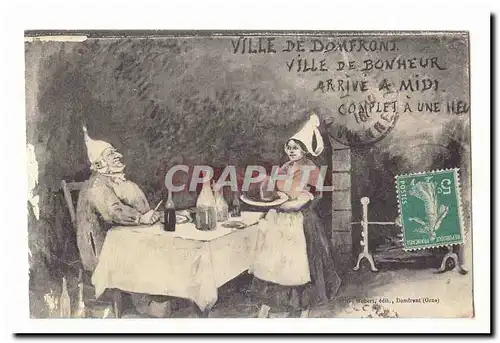 Domfront Cartes postales Ville de Domfront Ville de bonheur arrive a midi Complet a une heure
