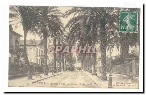 Hyeres Cartes postales Avenue des palmiers et du petit casino