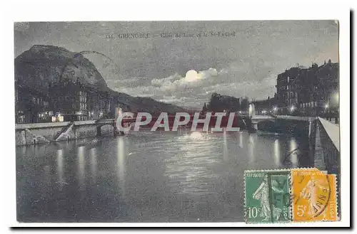 Grenoble Cartes postales Clair de lune et le St Evrard