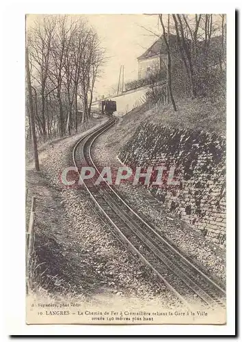 Langres Ansichtskarte AK Le chemin de fer a cremaillere reliant la gare a la ville situee a 140 metres plus haut