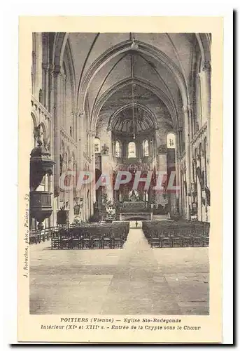 Poitiers Cartes postales Eglise Ste Radegonde Entree de la crypte sour le choeur