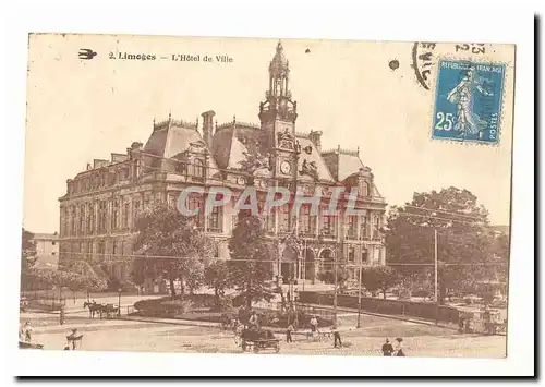 Limoges Cartes postales L&#39hotel de ville (animee)