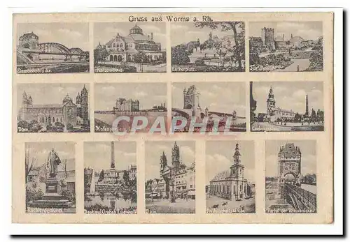 Cartes postales Gruss aus Worms a Rhein