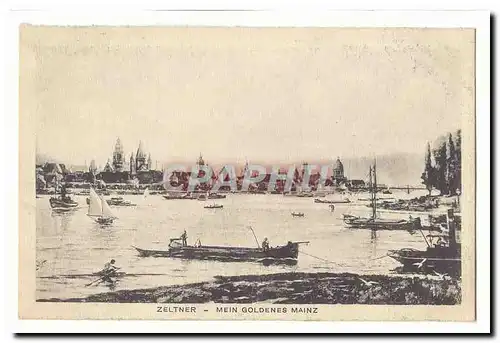 Zeltner Cartes postales Mein Goldenes Mainz (bateaux)