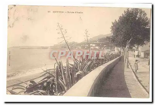 Menton Cartes postales Route d&#39Italie