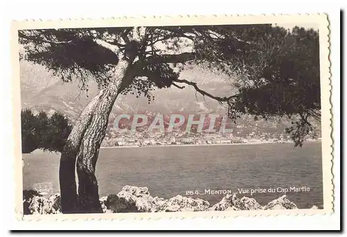 Menton Ansichtskarte AK Vue prise du Cap Martin