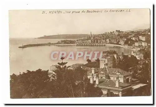 Menton Ansichtskarte AK Vue prise du boulevard de Garavan