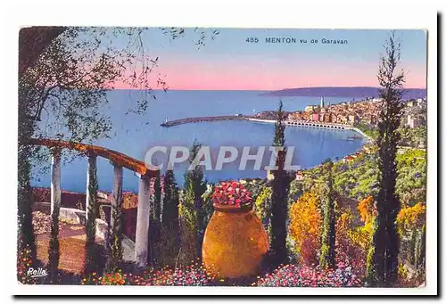 Menton vu de Garavan Cartes postales