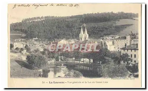 La Louvesc Ansichtskarte AK Vue generale et le lac du Grand Lieu