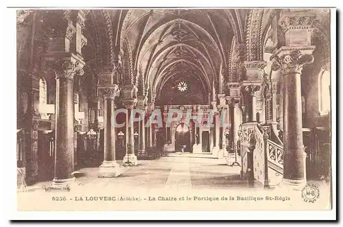 La Louvesc Ansichtskarte AK La chaire et le portique de la basilique St Regis