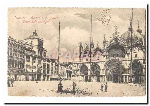 Italie Italia Venezia Cartes postales Chiesa di S MArco Torre dell Orologio